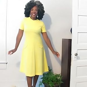 🌹Vintage Daisy Yellow Dress